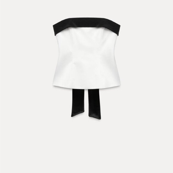 ZARA STRAPLESS BOW TOP - Picture 5 of 8